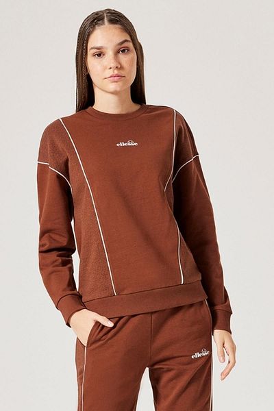 Ellesse Γυναικείο φούτερ Crew Neck Brown F003-br Γυναικείο φούτερ