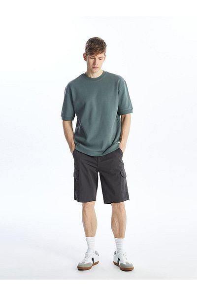 LC Waikiki Gabardine Men's Cargo Shorts - LCW Casual, Standard Fit