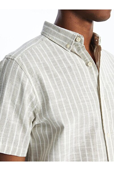 LC Waikiki SOUTHBLUE Ανδρικό πουκάμισο με κοντό μανίκι με κανονική εφαρμογή