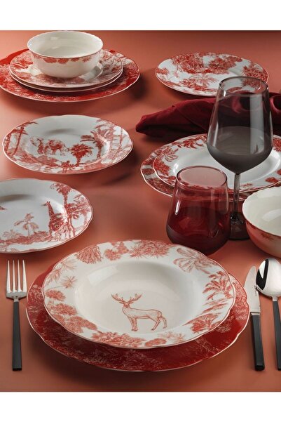 Kütahya Porselen Bone Olympos 28 Parça Yemek Seti