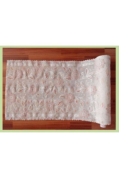 Blue Home Meiwa Lace Pvc Ράφι - ντουλάπι-συρτάρι - κάλυμμα δρομέα/μέγεθος: 50cmx 5 Mt- Κρεμ ροζ τριαντάφυλλο