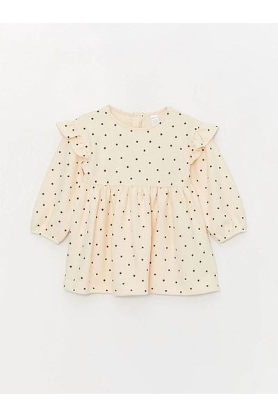 LC Waikiki LCW Baby - Crew Neck Long Sleeve Print Dress for Baby Girl
