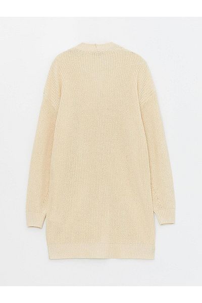 LC Waikiki LCW Modest - V-Neck Long Sleeve Knitwear Women's Cardigan