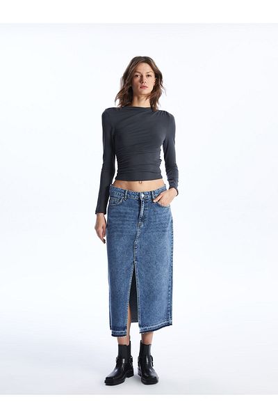 LC Waikiki Fustă Jeans Slim Fit pentru femei