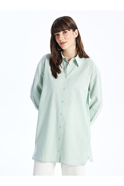 LC Waikiki Oversize Γυναικείο πουκάμισο τουνίκ - Μασίφ μακρυμάνικο