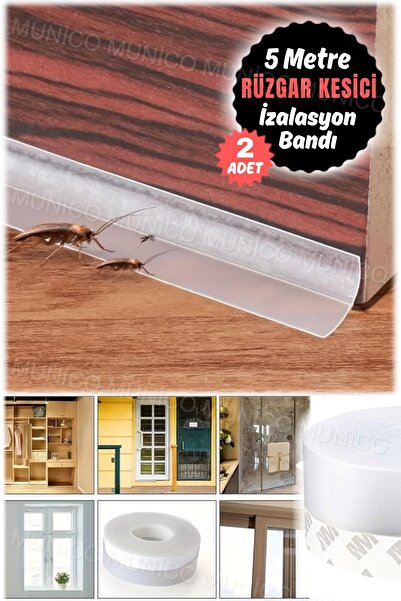 Genel Markalar 2 Adet 5 Metre Kendinden Yapışkanlı Silikon Conta, Şerit Kapı ...