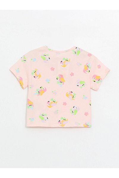 LC Waikiki Βρεφικό μπλουζάκι LCW Baby - Crew Neck με κοντό μανίκι για κοριτσάκι