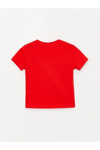 LC Waikiki Crew Neck Printed Short Sleeve T-Shirt for Baby Girl