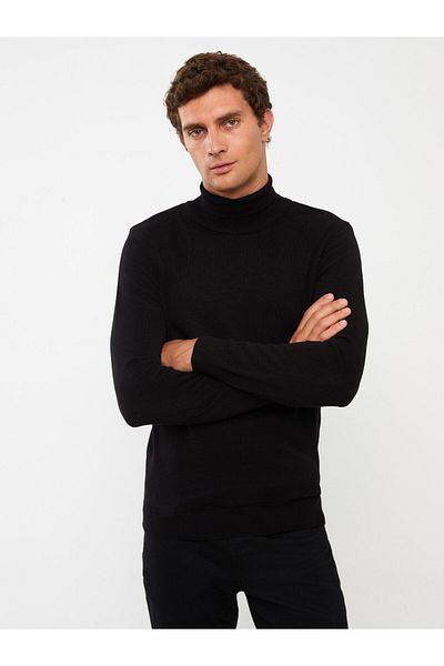 LC Waikiki Men's Knitwear Sweater - Turtleneck, Long Sleeve