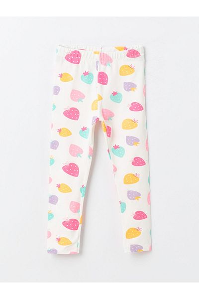 LC Waikiki Printed Baby Girl Tights with Elastic Waist