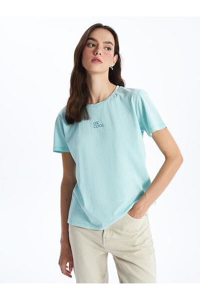 LC Waikiki Tricou XSIDE pentru damă - decolteu, imprimat, mânecă scurtă