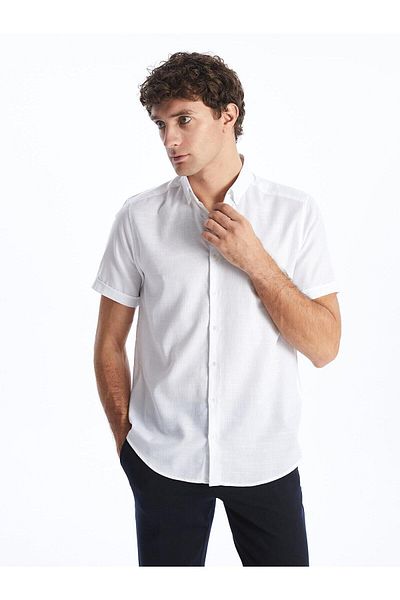LC Waikiki Ανδρικό κοντομάνικο πουκάμισο LCWAIKIKI Classic Slim Fit