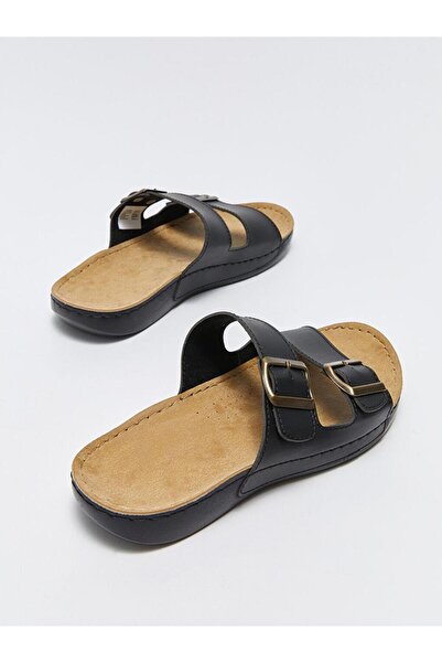 LC Waikiki Λεπτομερείς ανδρικές παντόφλες με διπλή πόρπη LCW ECO