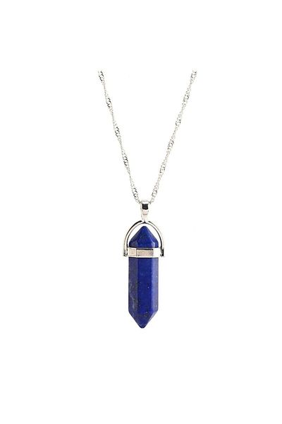Armis Lapis Lazuli Natural Stone Pandula Necklace Natural Stone Including Chain