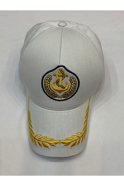EKstore White Captain Hat & Cap