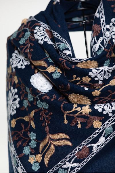 MAWLANA CASHMERE & SILK ŞAL BRODAT CASHMIR MODAL