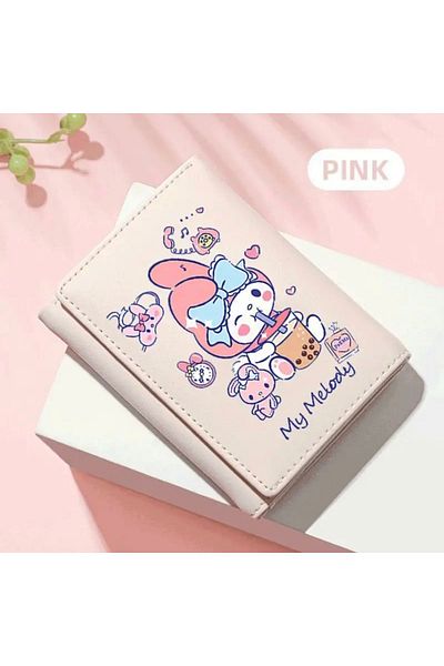 synshop Sanrio Kuromi Cinnamoroll My Melody Melody Pochacco Leather Wallet Card Holder Gift
