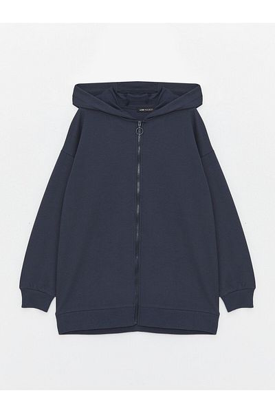 LC Waikiki Women's Zippered Hooded Long Sleeve Sweatshirt