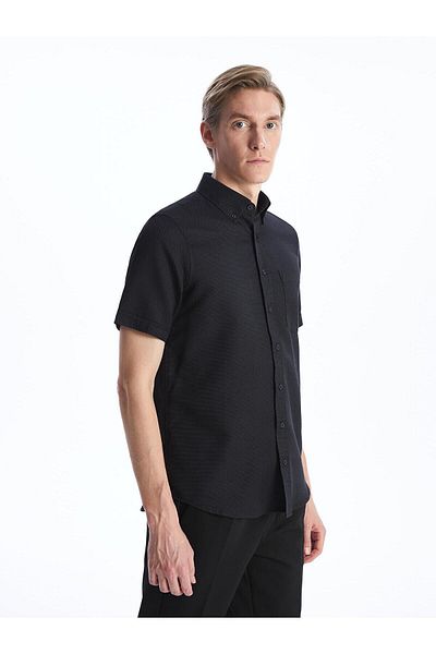 LC Waikiki LCWAIKIKI Classic Regular Fit Short Sleeve Dobby Men's Shirt