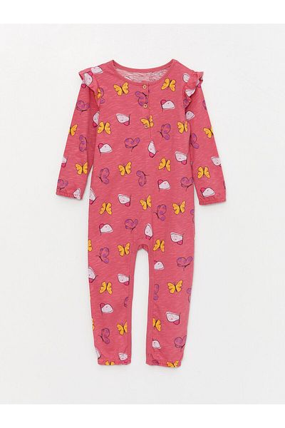 LC Waikiki LCW Baby - Patterned Crew Neck Baby Girl Jumpsuit