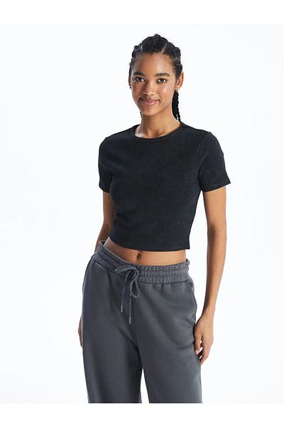 LC Waikiki Xside Women &Apos; S Crop - Crew Neck, Short Sleeve, Mrglobal