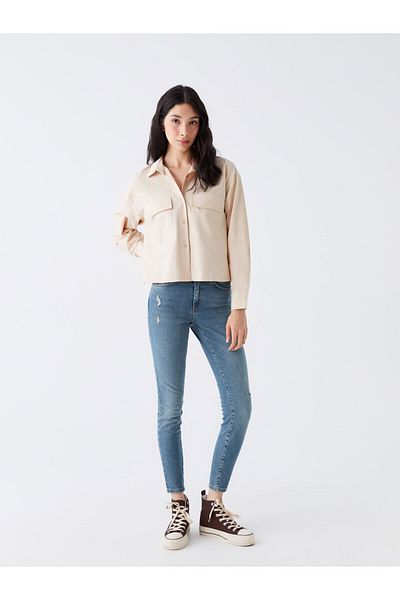 LC Waikiki Pantaloni de damă skinny cu talie înaltă