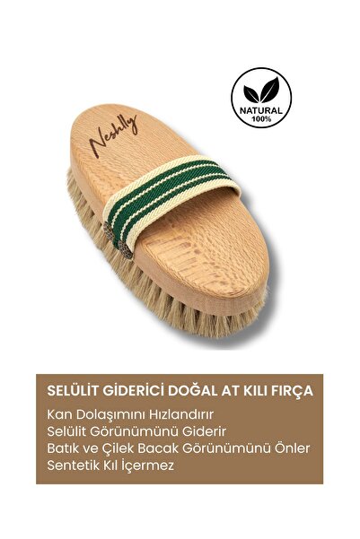NESHLLY NATURAL Neshlly Doğal At Kılı Selülit Fırçası