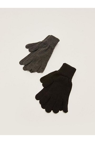 LC Waikiki LCW ACCESSORIES Knitwear Men's Gloves 2 Pack