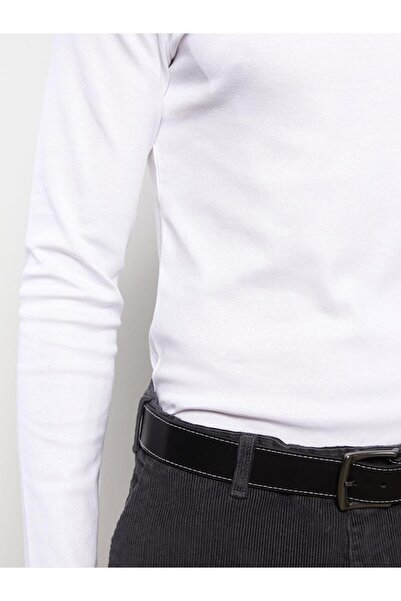 LC Waikiki Ανδρικό μακρυμάνικο χτενισμένο βαμβακερό μπλουζάκι Basic Crew Neck