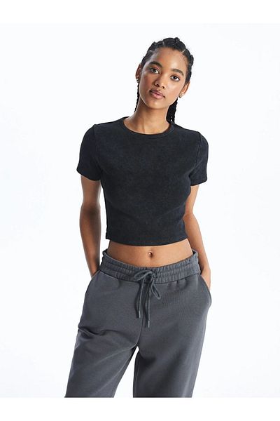 LC Waikiki Xside Women &Apos; S Crop - Crew Neck, Short Sleeve, Mrglobal