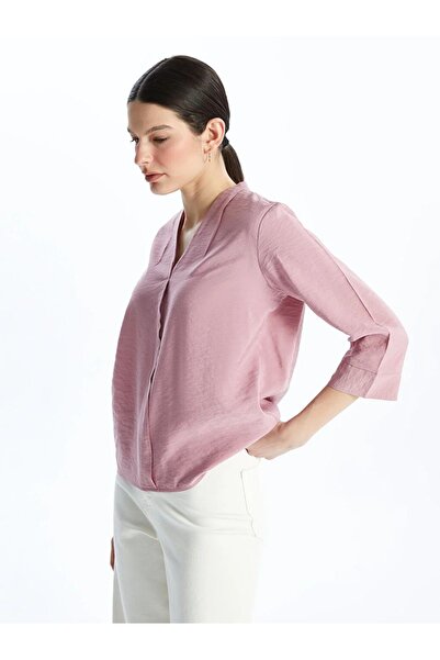 LC Waikiki LCWAIKIKI Κλασική γυναικεία ίσια μπλούζα με λαιμόκοψη