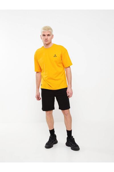 LC Waikiki Printed Men's Combed Cotton T-Shirt - Crew Neck, Short Sleeve