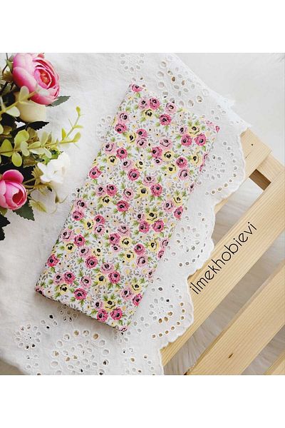 ilmekhobievi Poplin Fabric Rose Pattern 100% cotton 50x170 cm 1 piece