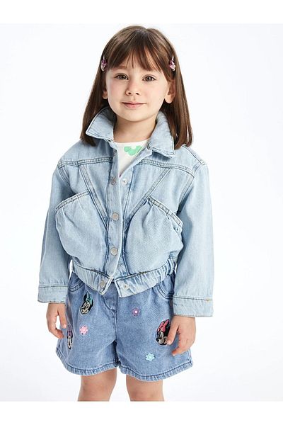 LC Waikiki Kurtka jeansowa LCW Baby z długim rękawem dla dziewczynki