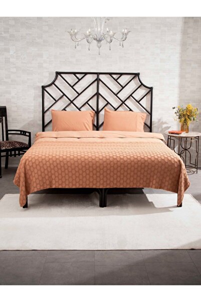 kaay Stone Wash Pike / Yatak Örtüsü Çift Kişilik 220x240 Tarçın