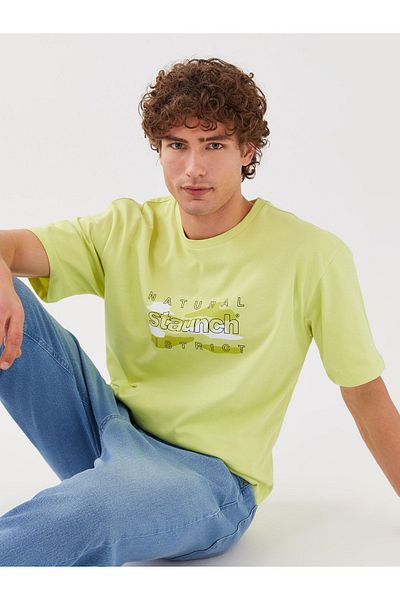 LC Waikiki Printed Men's T-Shirt - Crew Neck, Short Sleeve