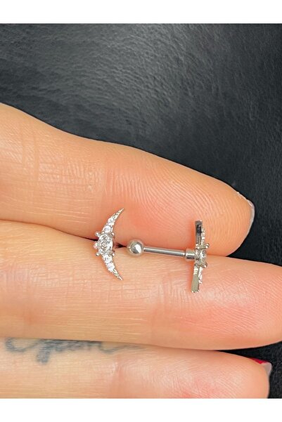 BY DİLEK ÇETİN ACCESSORY Çelik Kıkırdak Helix Tragus Piercing(1adet)