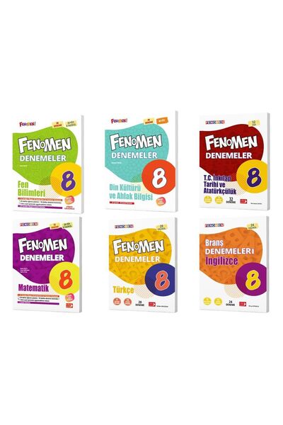 Fenomen Yayıncılık Fenomen Yayınları Deneme seti tam set (6 ders)