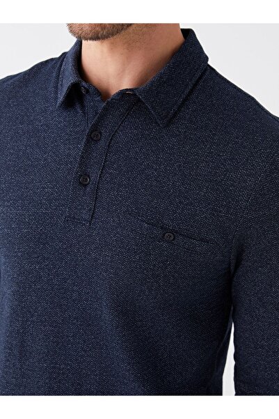 LC Waikiki Pánská mikina LCWAIKIKI Classic Polo s dlouhým rukávem (W3)