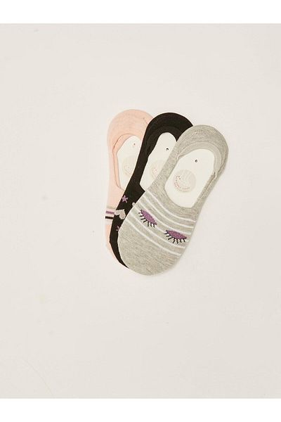 LC Waikiki LCW DREAM Patterned Women's Ballerina Socks 3 Pack