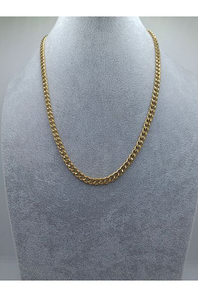 Han Ticarethane Gold Colored Steel Chain Necklace