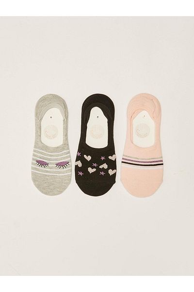 LC Waikiki LCW DREAM Patterned Women's Ballerina Socks 3 Pack