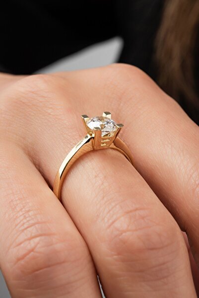 Altınaşkı Altın Tektaş Yüzük