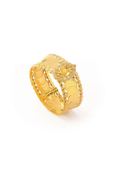 Altınaşkı Çeyrek Görünümlü Altın Kelepçe Bilezik