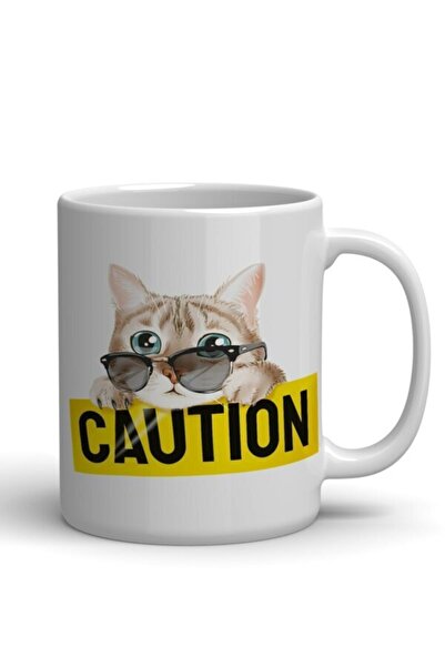 MapavriShop White Cat Printed Mug