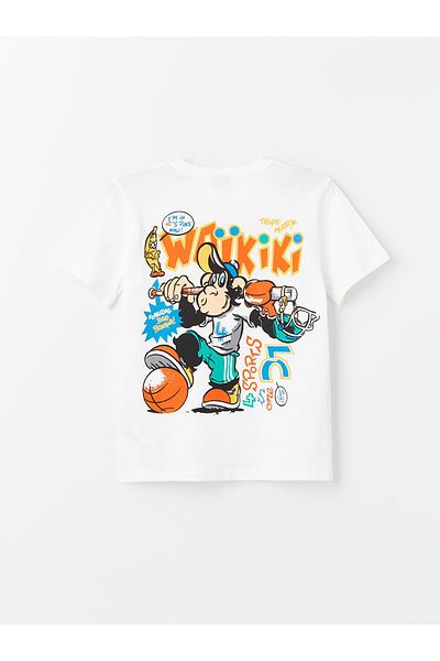 LC Waikiki Κοντομάνικο μπλουζάκι LCW Kids - Boy's Crew Neck Monkey print