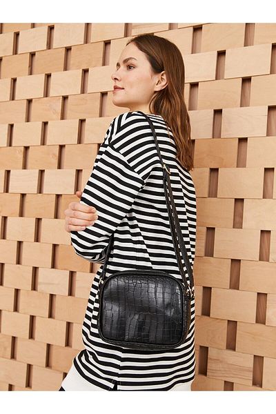 LC Waikiki LCW ACCESSORIES Geantă de damă cu model de crocodil cu aspect piele