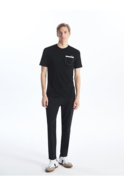 LC Waikiki Ανδρικό μπλουζάκι LCWAIKIKI Classic Crew με λαιμόκοψη κοντό μανίκι με στάμπα χτενισμένο βαμβακερό ανδρικό μπλουζάκι