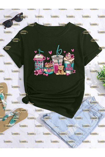 aynewmoda Tricou oversize cu imprimeu Be Mine