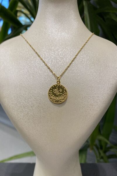 Altınaşkı Tuğra Uçlu Singapur Altın Kolye